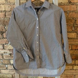 Navy Blue and White Banana Republic Button Shirt